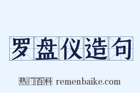 罗盘仪造句是什么意思的图片